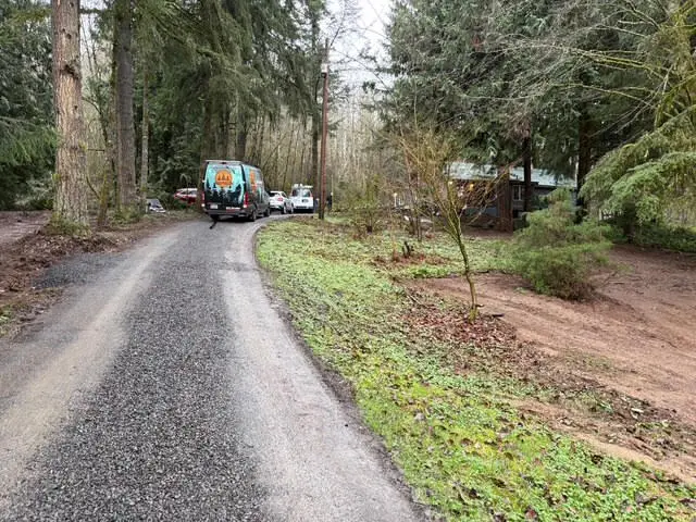 Wild Pine Plumbing service van responding to a rural property call near Portland, Oregon
